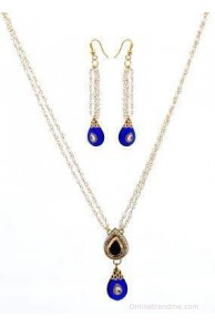 Shagun 2 String Beaded Pearl Alloy Jewel Set