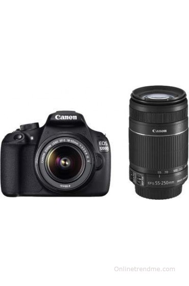 Canon EOS 1200D Kit (EF S18-55 IS II + 55-250 mm IS II)(Black)