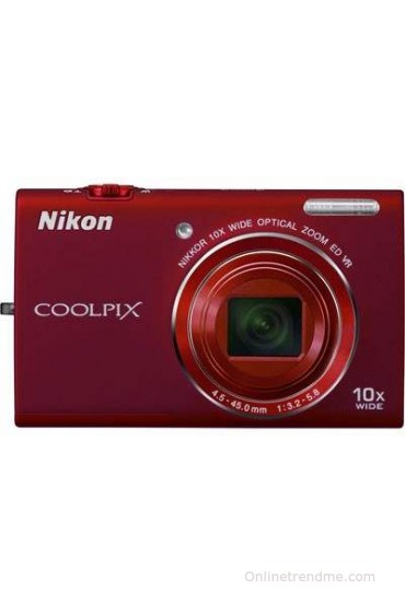 Nikon S6200 Point & Shoot Camera(Red)