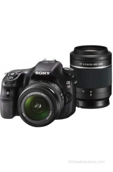 Sony Alpha SLT-A58Y with DT 18 - 55 mm F3.5 - 5.6 SAM II and DT 55 - 200 mm F4 - 5.6 SAM DSLR Camera(Black)