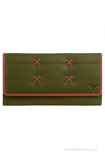 Hidekraft Green Leather Wallet