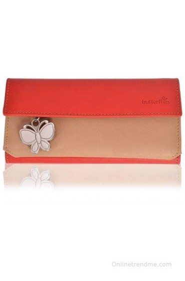 Butterflies Women Casual Artificial Leather Wallet(5 Card Slots)