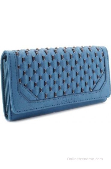 Caprese Women Blue Wallet(10 Card Slots)